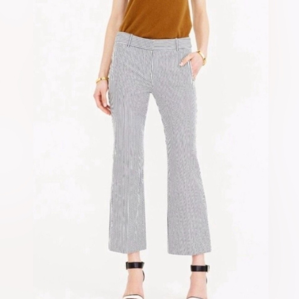 J. Crew Navy and White Striped Teddie Ankle Pants - Picture 10 of 10